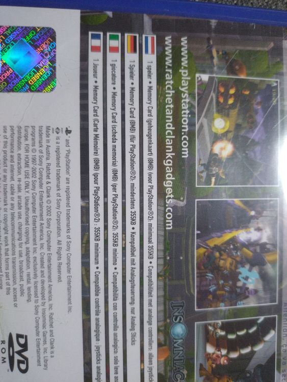 Jeu PlayStation 2 Ratchet & Clank 3 - Version Française, Avec Notice, Sans Jaquette, Disque Rayé Mais Fonctionnel