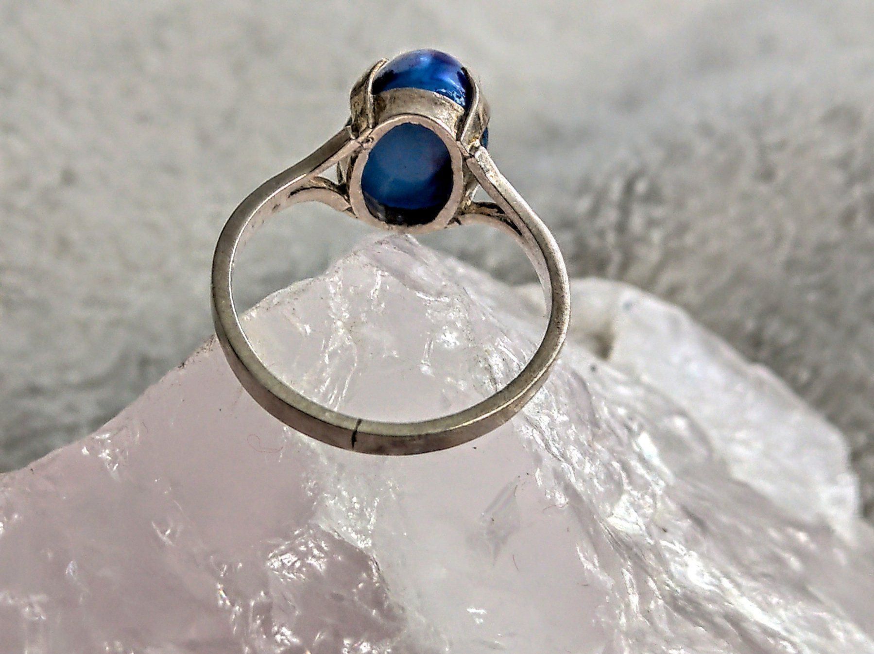 Anelli: Ring Silber mit blauem Stein – Usato da Istighofen venduto da Ringparadies 2