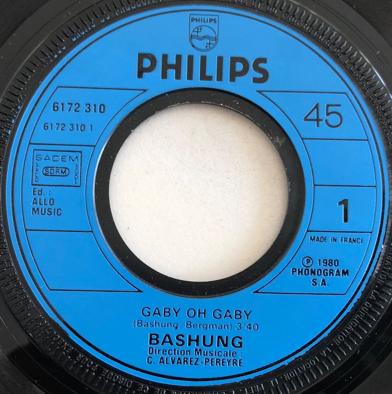 Dischi in vinile: ALAIN BASHUNG - GABY OH! GABY – Usato da Poliez-Pittet venduto da Newtown-Records 2