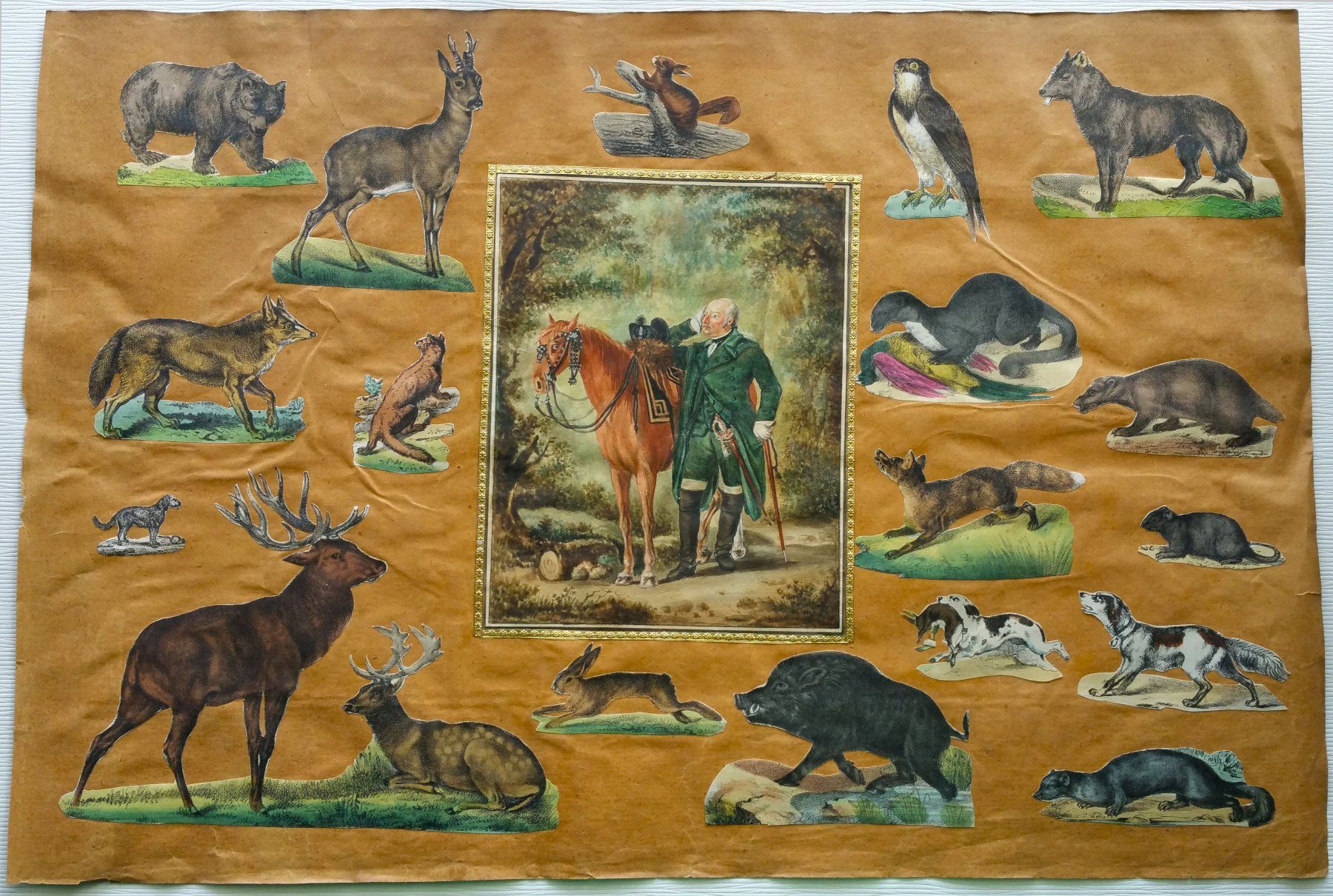 Dipinti: Aquarell: Adeliger mit Pferd, um 1850 – Usato da Oberriet SG venduto da ganesh435 2