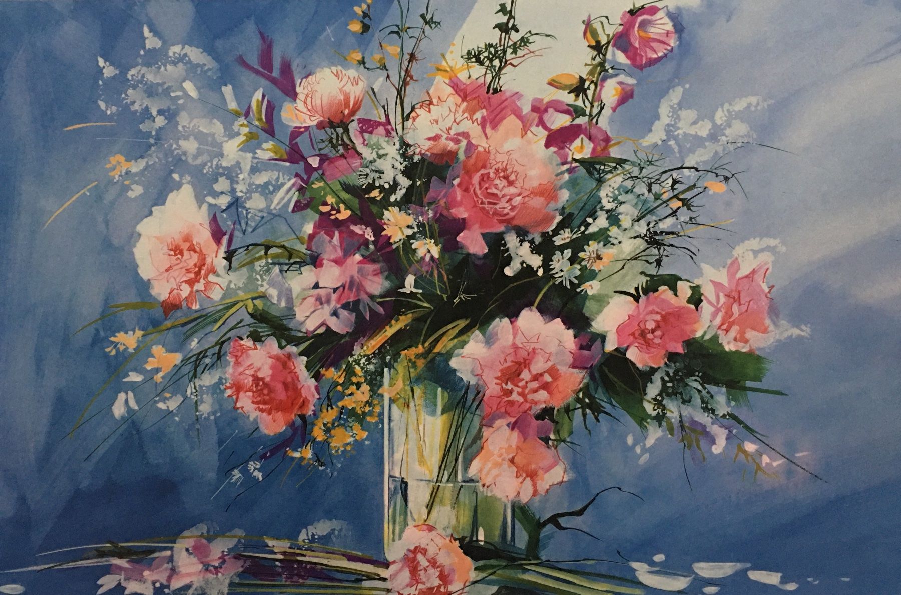 Grafica & Litografie: Roche  "Bouquet de Fleurs"    Farblithographie – Usato da Nennigkofen venduto da waltraub 3