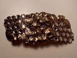 Gurtschnalle Buckle Zirkonias Mode Luxus Blumen Vintage