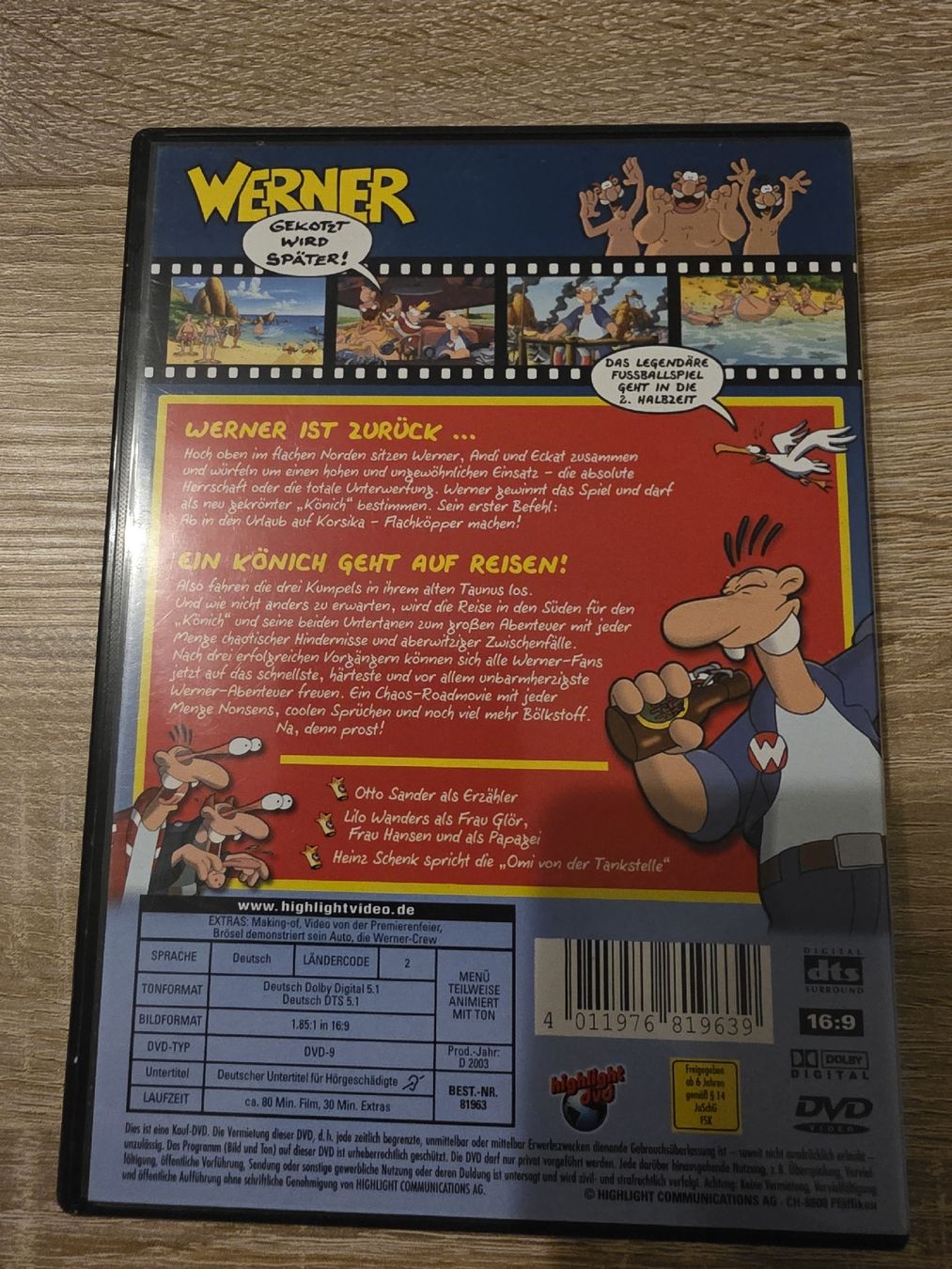Tutti i DVDs: Werner - Gekotzt wird später DVD – Usato da Zürich venduto da P-editon 1