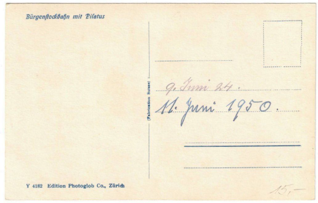 Cartoline postali: Bürgenstock - Standseilbahn – Usato da Binningen venduto da Mountainrider 1