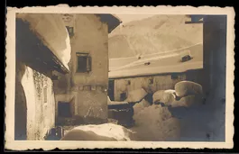 AK Zuoz, Alter Winkel, Ortspartie, Schnee
