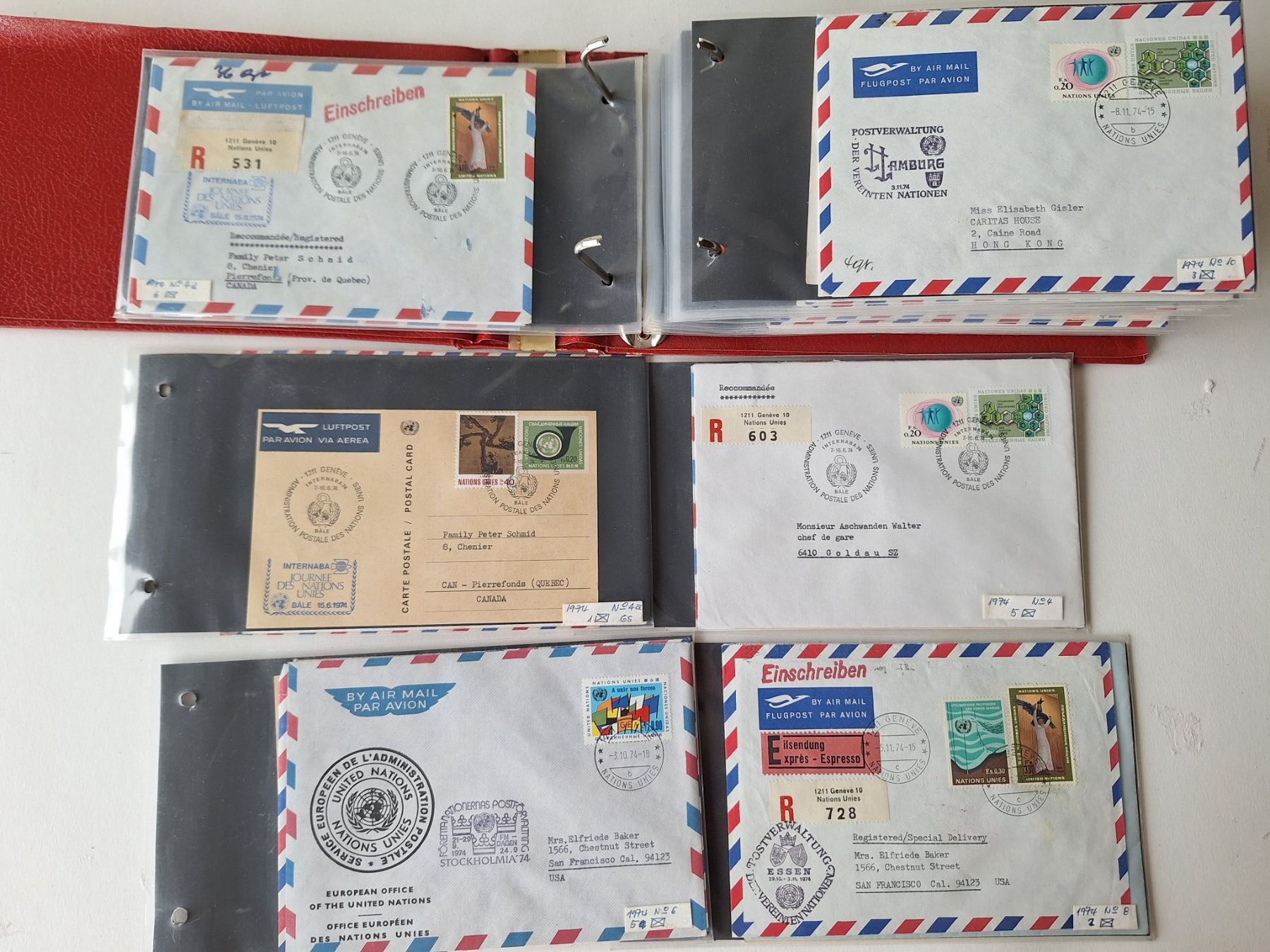 Tutti i francobolli: Ca. 90 Briefe UNO Wien mit Sonderstempel – Usato da Zürich venduto da t24_de