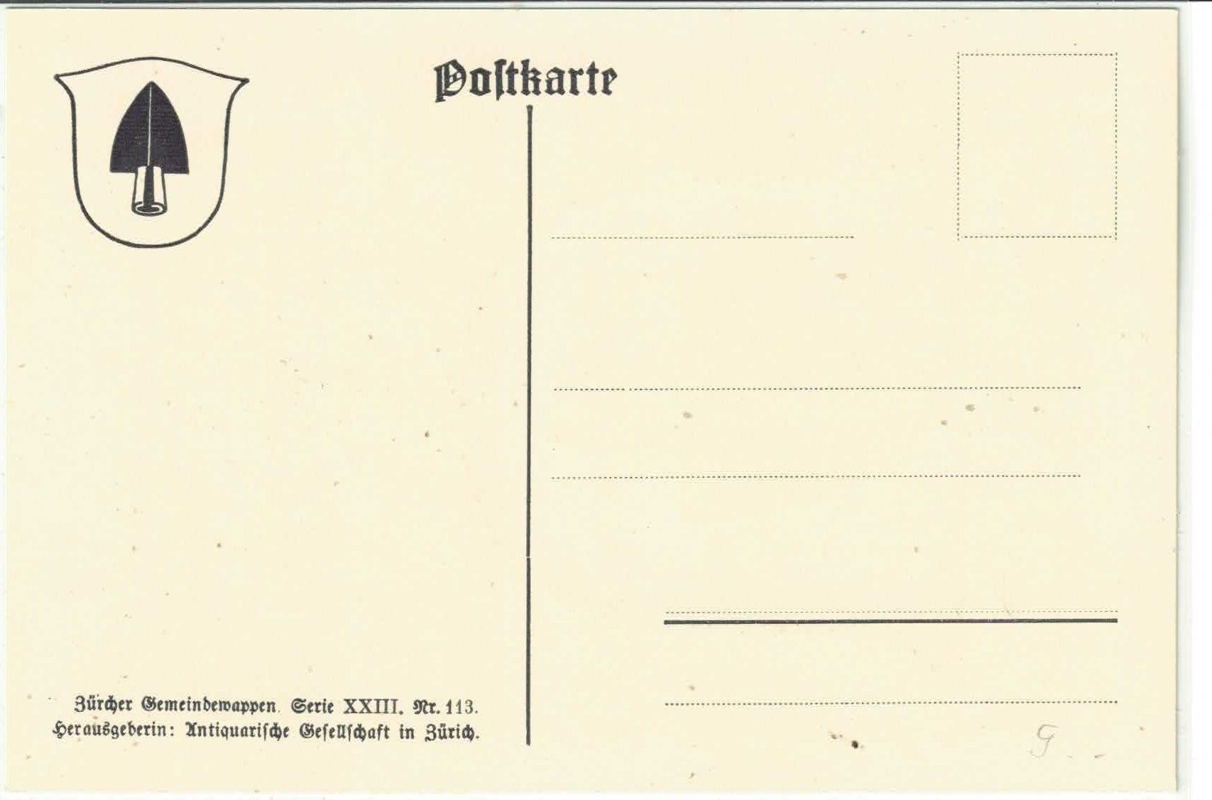 Ansichtskarten: Dänikon - Gemeindewappen – Gebraucht aus Ettingen von Kartenplanet 1
