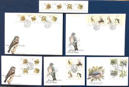 1987- 88-91 Azoren Portugal  FDC VOGEL + MH Satz ( 1988 )