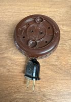 Vintage Kabel-Boy Interplastik Kabelaufwickler braun mit Ste
