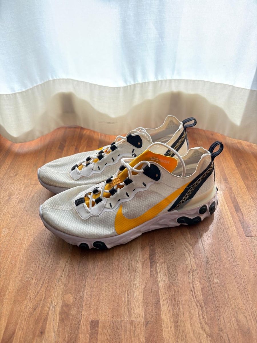Nike Scarpe da uomo: Nike React Element 55 Schuhe weiss gelb Grösse 44 – Usato da Oberkirch LU venduto da mat_m5cj 3