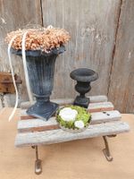 Betonrosen Garten Rose & Blechtablett Betondeko Shabby Chic