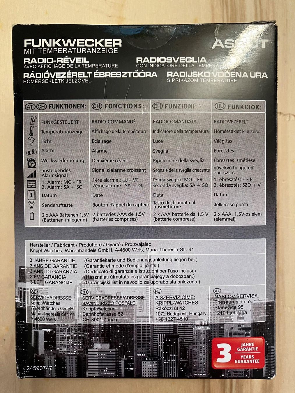Sveglie: Funkwecker mit Temperaturanzeige – Nuovo e nell'imballaggio originale da Aarau venduto da uni_cb66 1