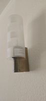 Vintage Wandleuchte aus Glas & Messing, 1970er Jahre 