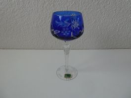Nachtmann Traube Weinglas / Römer, Bleikristall dunkelblau