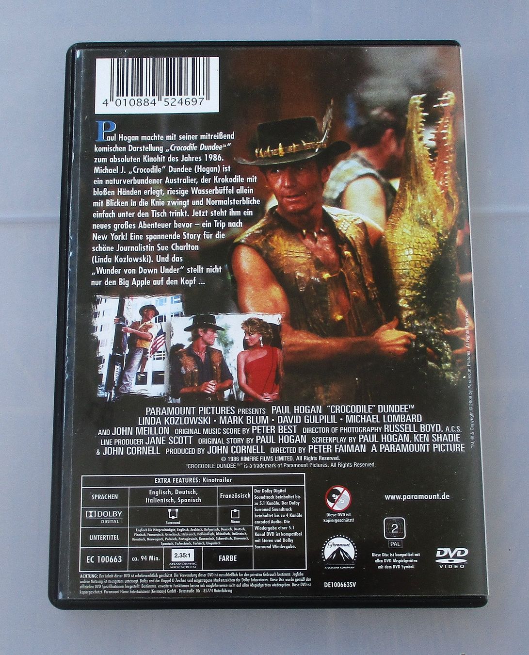 Tous les DVDs: CROCODILE DUNDEE - Paul Hogan – D'occasion à Wattwil par Muriel10 1