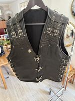 Gilet motard en cuir fait main 