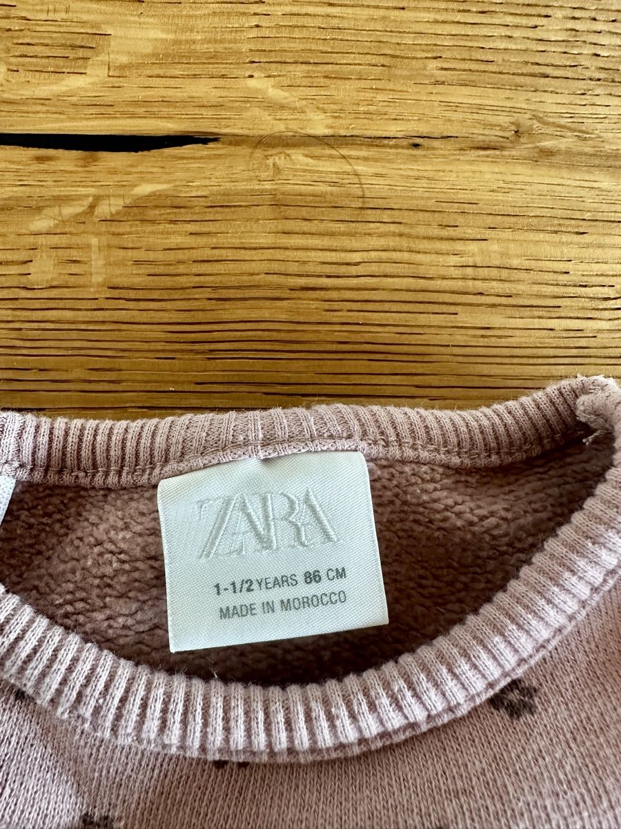 Zara Pullover & Sweatshirts: Zara Pullover mit Blumenmuster Grösse 80/86 rosa – Gebraucht aus Urswil von LMT89 4