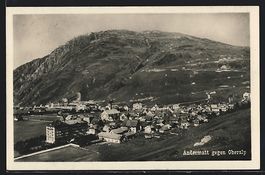 AK Andermatt, Ortsansicht gegen Oberalp
