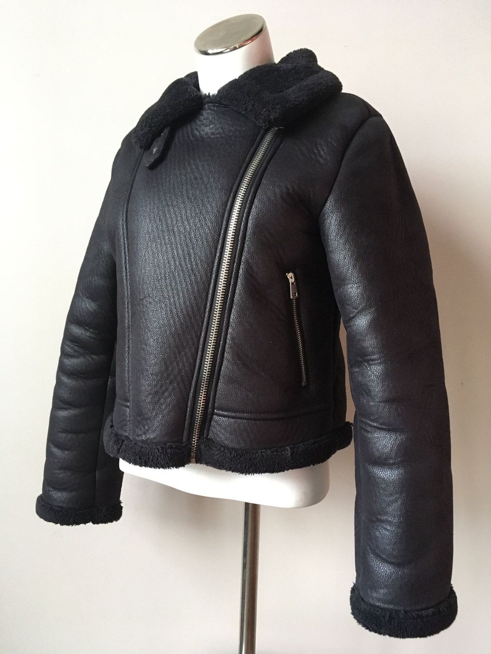 Giacche: Veste aviateur noire doublée chaude - taille 36 – Usato da Troinex venduto da Irisglo 3