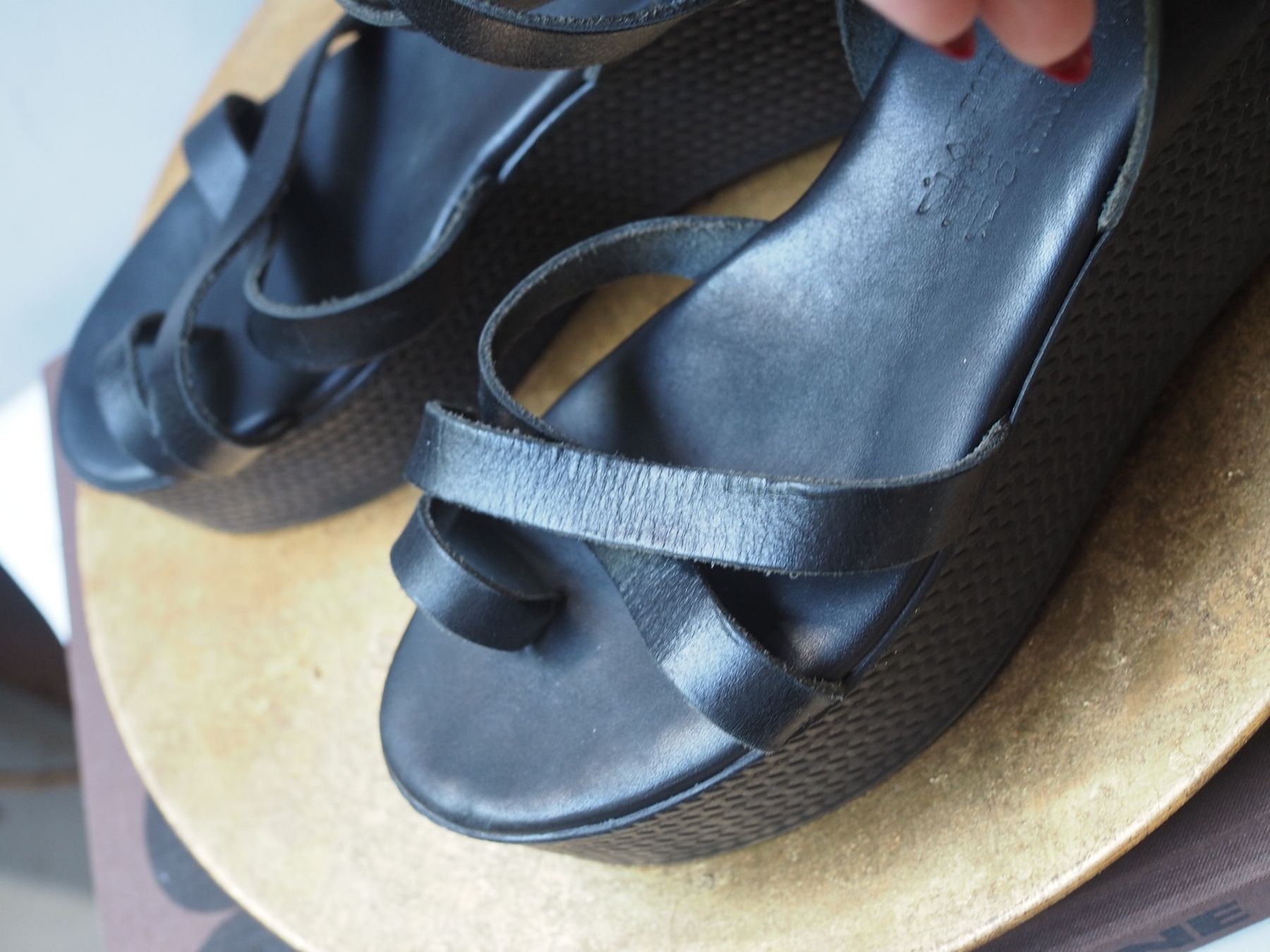 Scarpe da donna: Handgemachte Leder Sandalen Gr. 38 – Nuovo (secondo la descrizione) da Luzern venduto da MweziMystique 4
