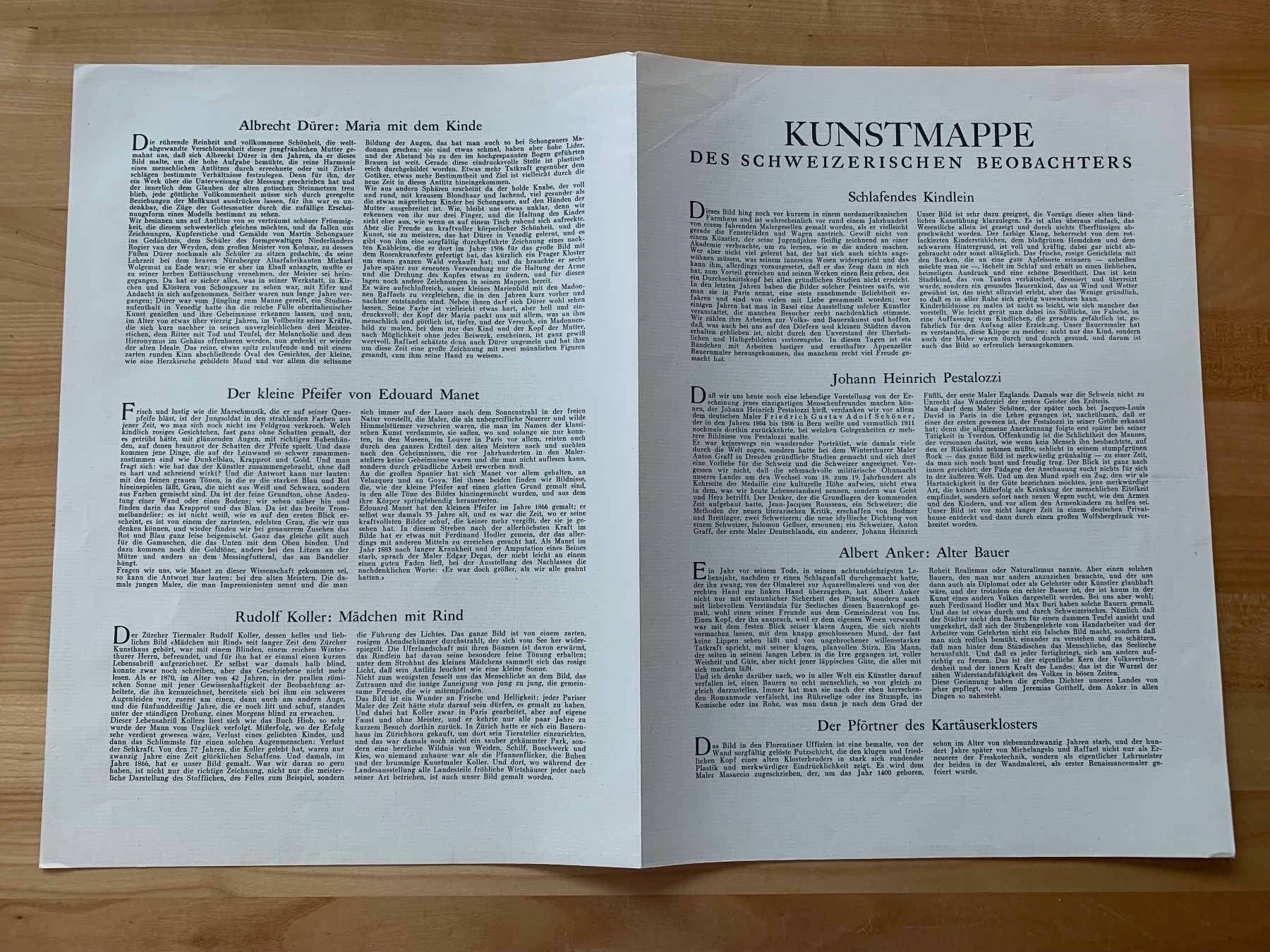 Foto & Immagini: Kunstmappe Beobachter Anker Dürer Koller – Usato da Zürich venduto da ruedigg 1