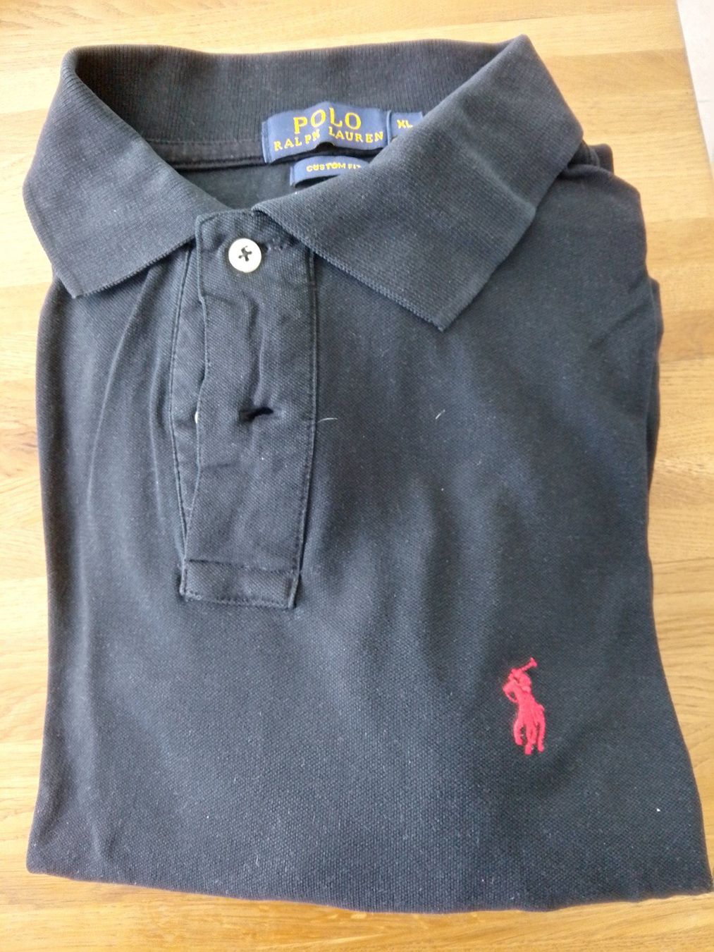 Ralph Lauren Poloshirt custom fit XL schwarz Kaufen auf Ricardo