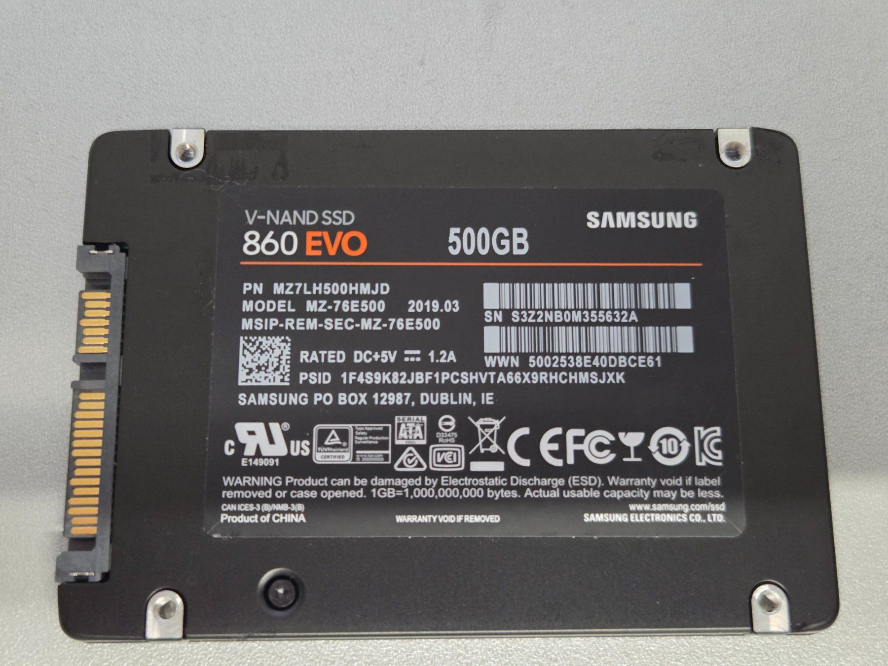 Samsung Harddisks: Samsung 860 EVO 500GB – Gebraucht aus Utzenstorf von dolorespasternak