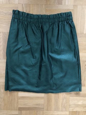 Jupe simili cuir vert