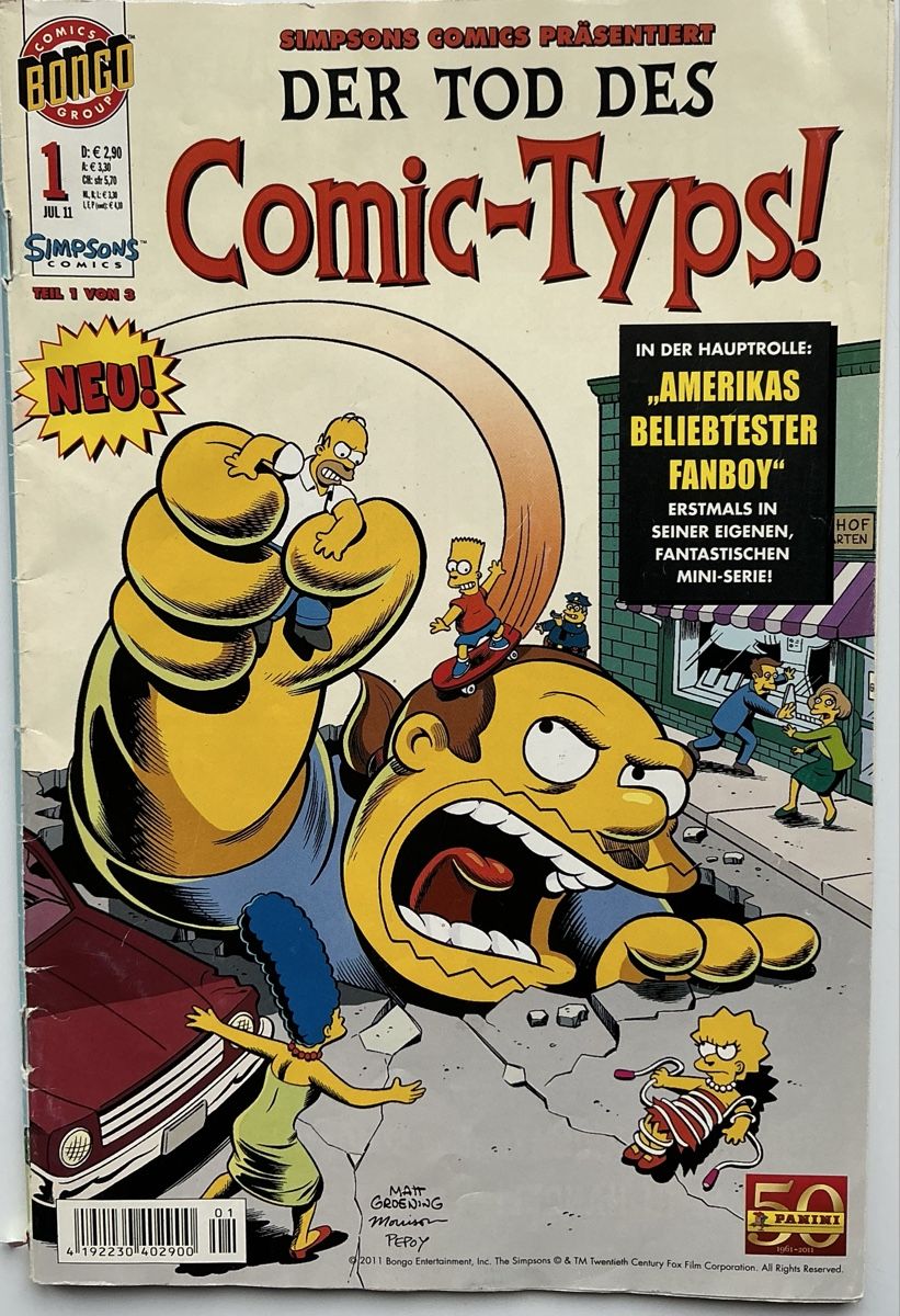 Comics: Simpsons Comic Der Tod des Comic-Typs  – Gebraucht aus Beinwil am See von Tobi-Wied