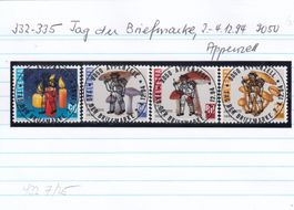 332-335 Tag der Briefmarke, 2.-4.12.94, 9050 Appenzell