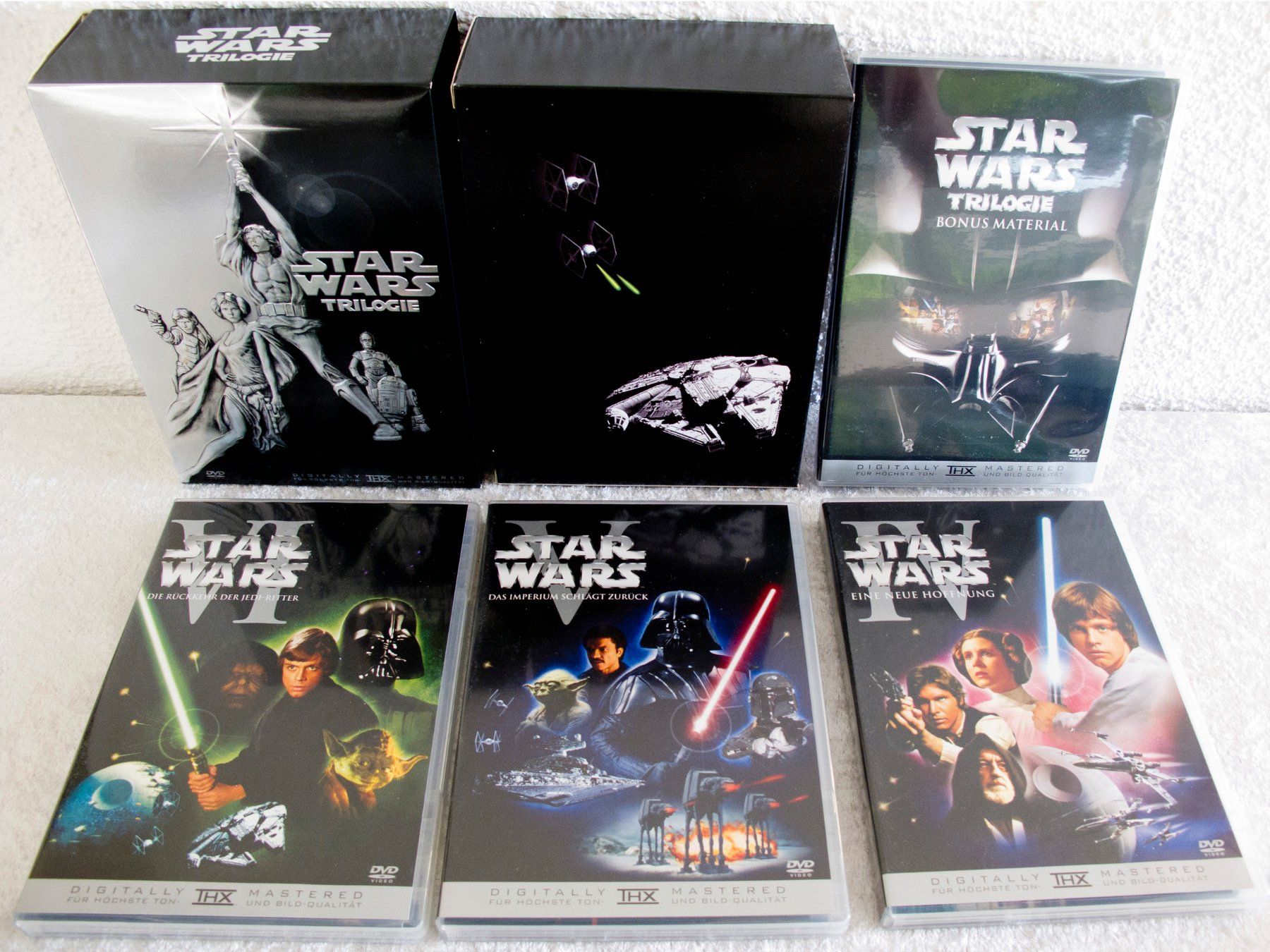 Alle DVDs: STAR WARS Original DVD Trilogy Box mit THX digital mastering – Gebraucht aus Blauen von wosonst