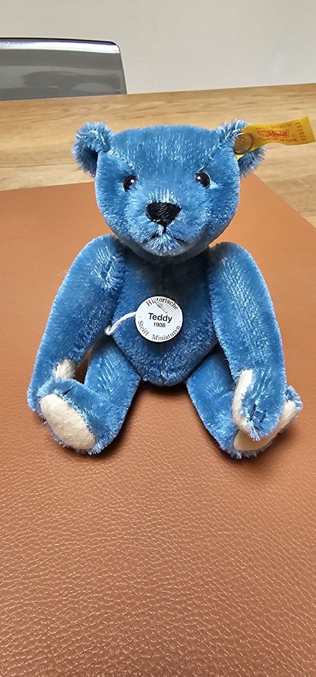 Steiff Giocattoli: Steiff Germany Teddybär 1908 Historischer Miniatur Bär Repli – Usato da Buchs AG venduto da Manu827