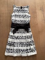 ESPRIT - schwarz-weiss A-Linien Dress mit Gürtel