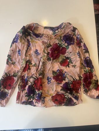 Bluse seidenartig Bunt Hallhuber 38