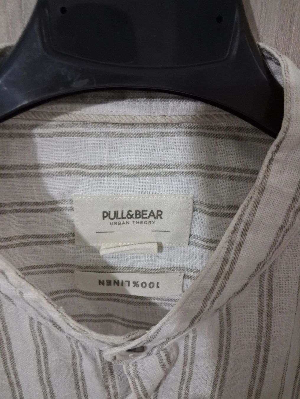Pull&Bear Chemises: Hemd Pull&Bear Herren Leinen Grösse S gestreift – Neuf (Voir description) à Basel par mik_sz9z 1