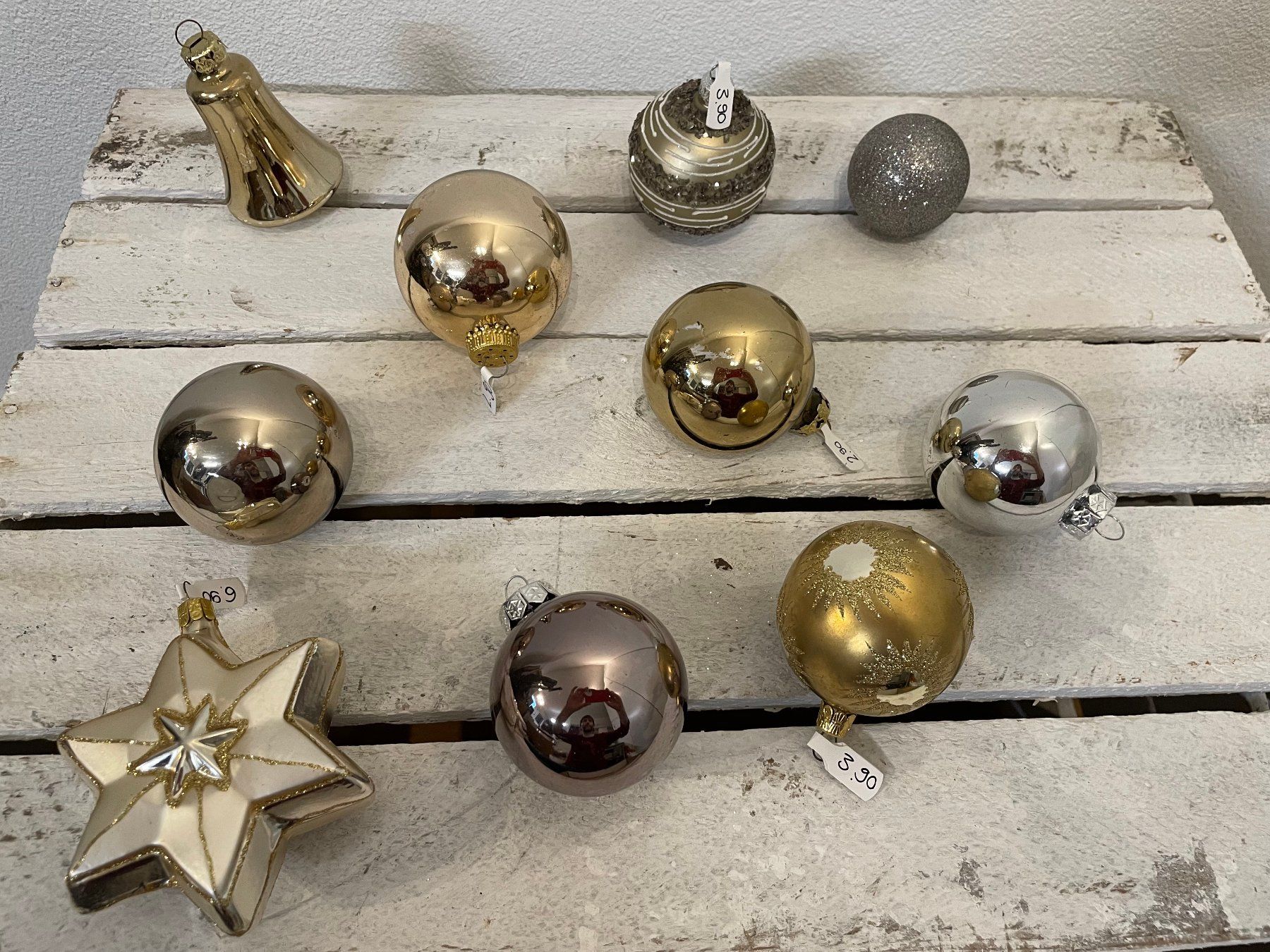 Alle Dekorationen: 10 Weihnachtskugeln Christbaumschmuck Deko Gold Silber – Neu (gemäss Beschreibung) aus Embrach von pifu_gmbh 1