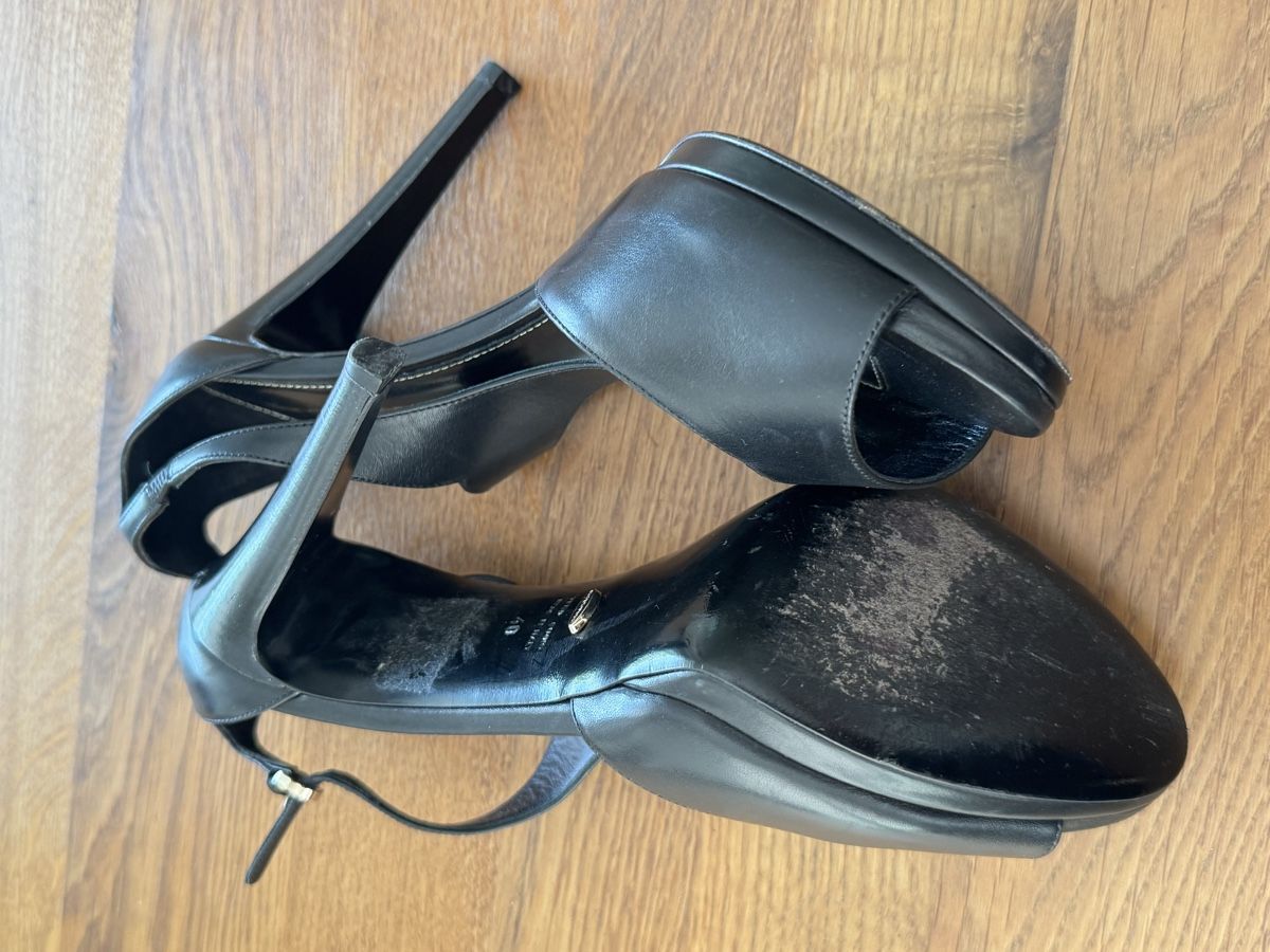 Damenschuhe: Sergio Rossi, Sandale Gr. 40, Schwarz – Gebraucht aus Oberwil BL von cocopalm1068 1
