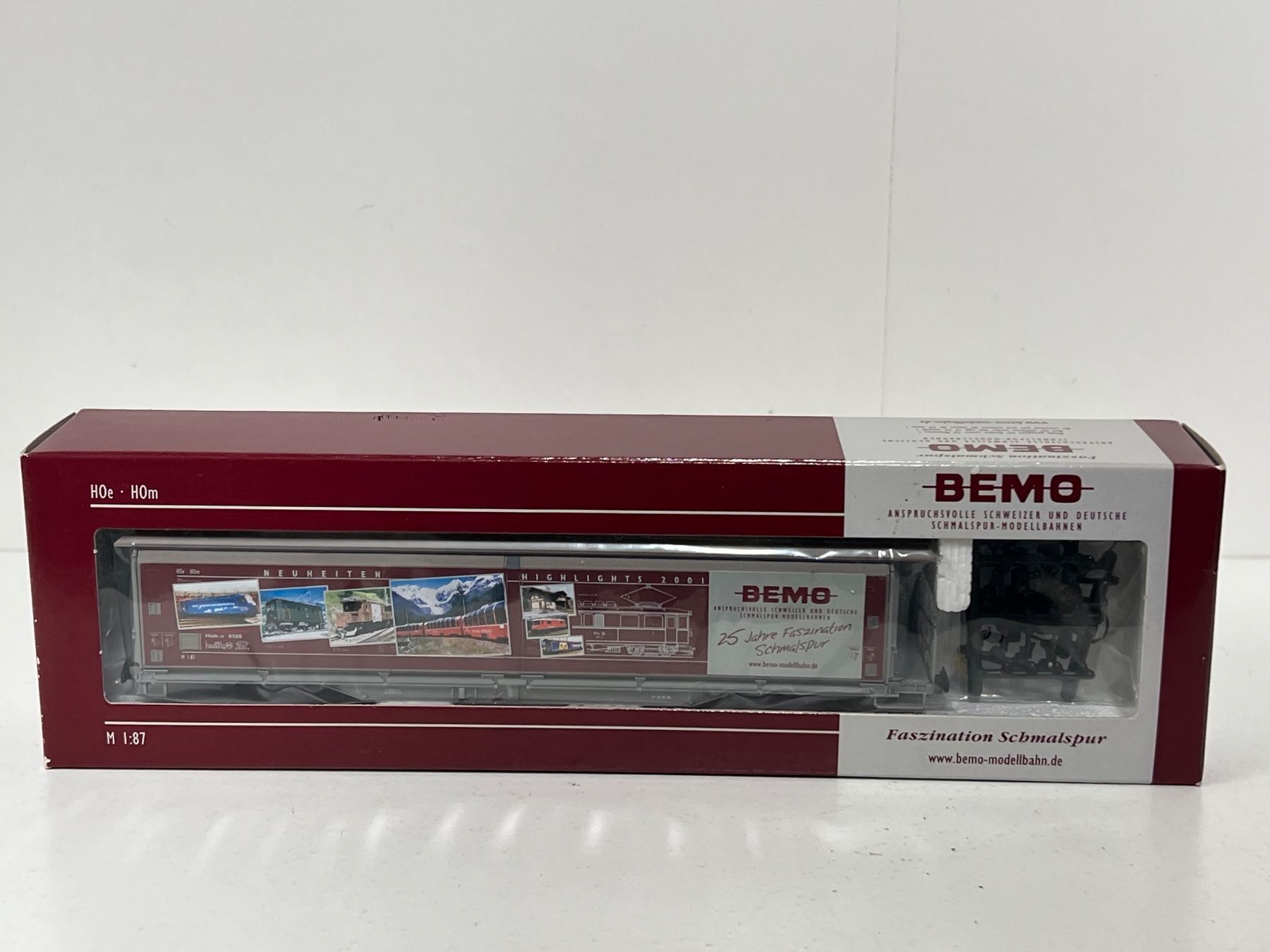 Bemo Modellini di ferrovie: Bemo 2288 128 RhB Haik-v 5128 Schiebewandwagen "BEMO" – Nuovo e nell'imballaggio originale da Neuenhof venduto da ludovicco