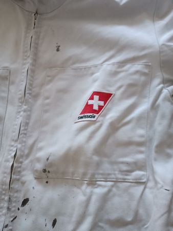 Habit de travail Swissair blanc original, salopette