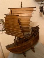 Orientalischen Asiatischen Stil Holz Segelschiff Modell.