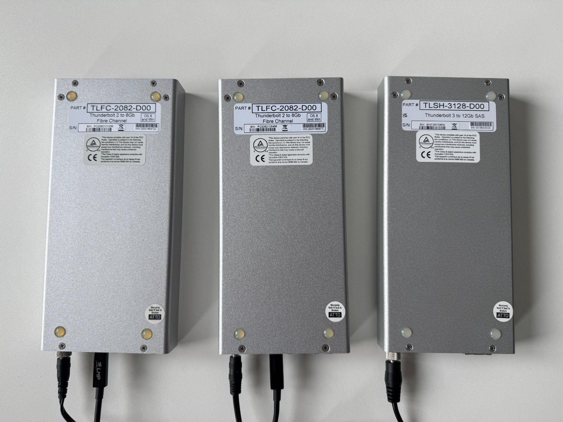 Unità & Adattatore: 3x ATTO ThunderLink Adapter: 2x 2082, 1x 3128 – Usato da Olten venduto da VJii-Productions