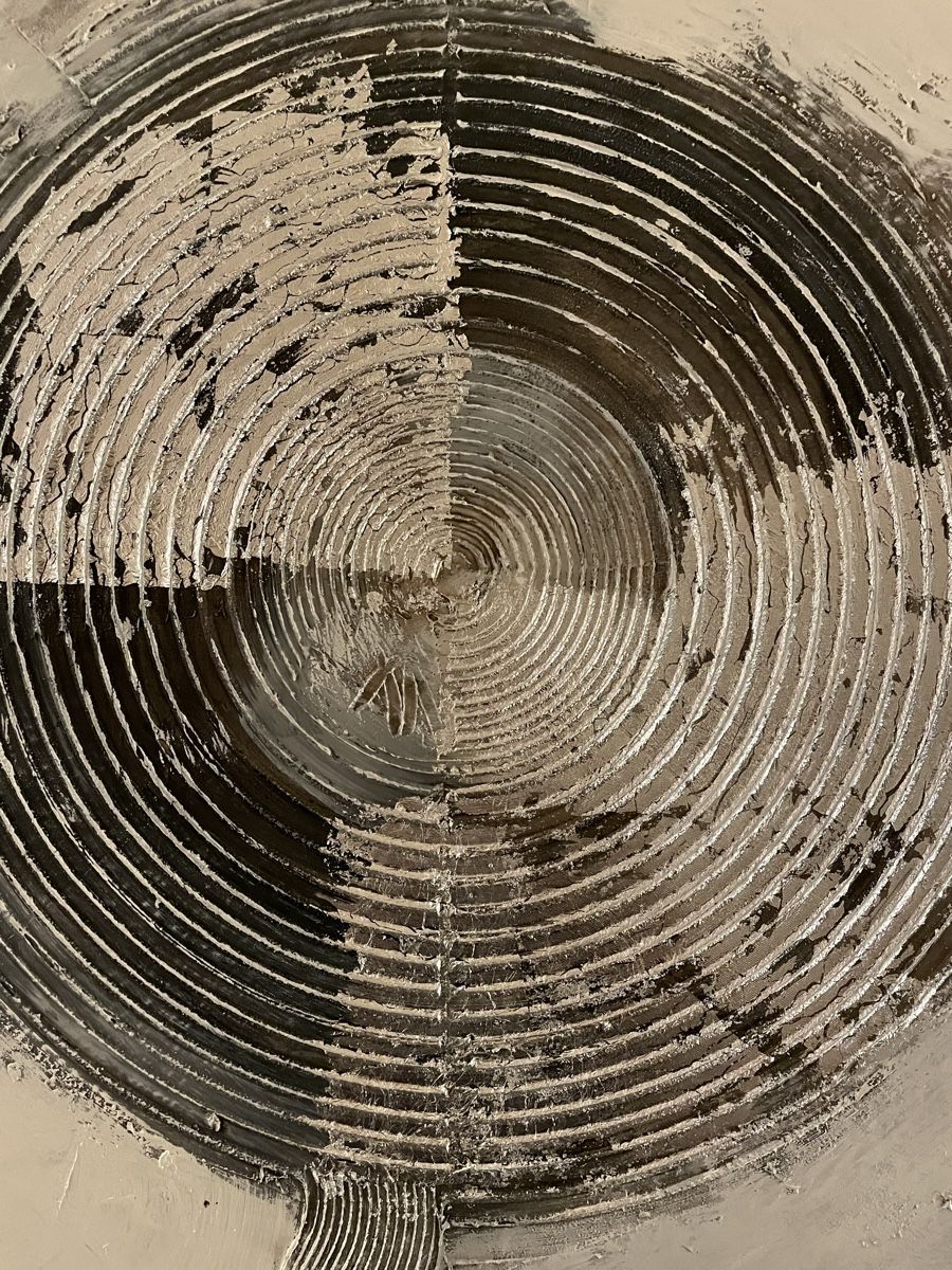 Dipinti: Abstraktes Leinwandbild, 3D Effekt, grau/weiss Töne – Usato da Rorschacherberg venduto da chetan01 3
