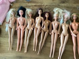 11 Barbies, 3 Chelsea, 1 Baby + 27 Vêtements / accessories