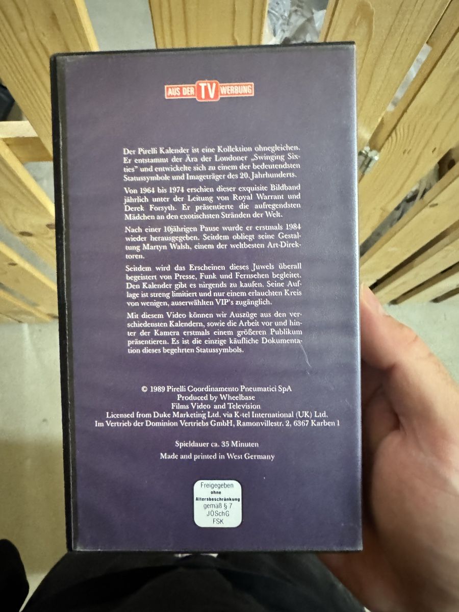 Tutti i VHS: Pirelli Kalender Original Video VHS – Nuovo (secondo la descrizione) da Glattpark(Opfikon) venduto da ale_mg8x 2