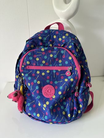 Rucksack Kipling blau bunt lollipop kinder