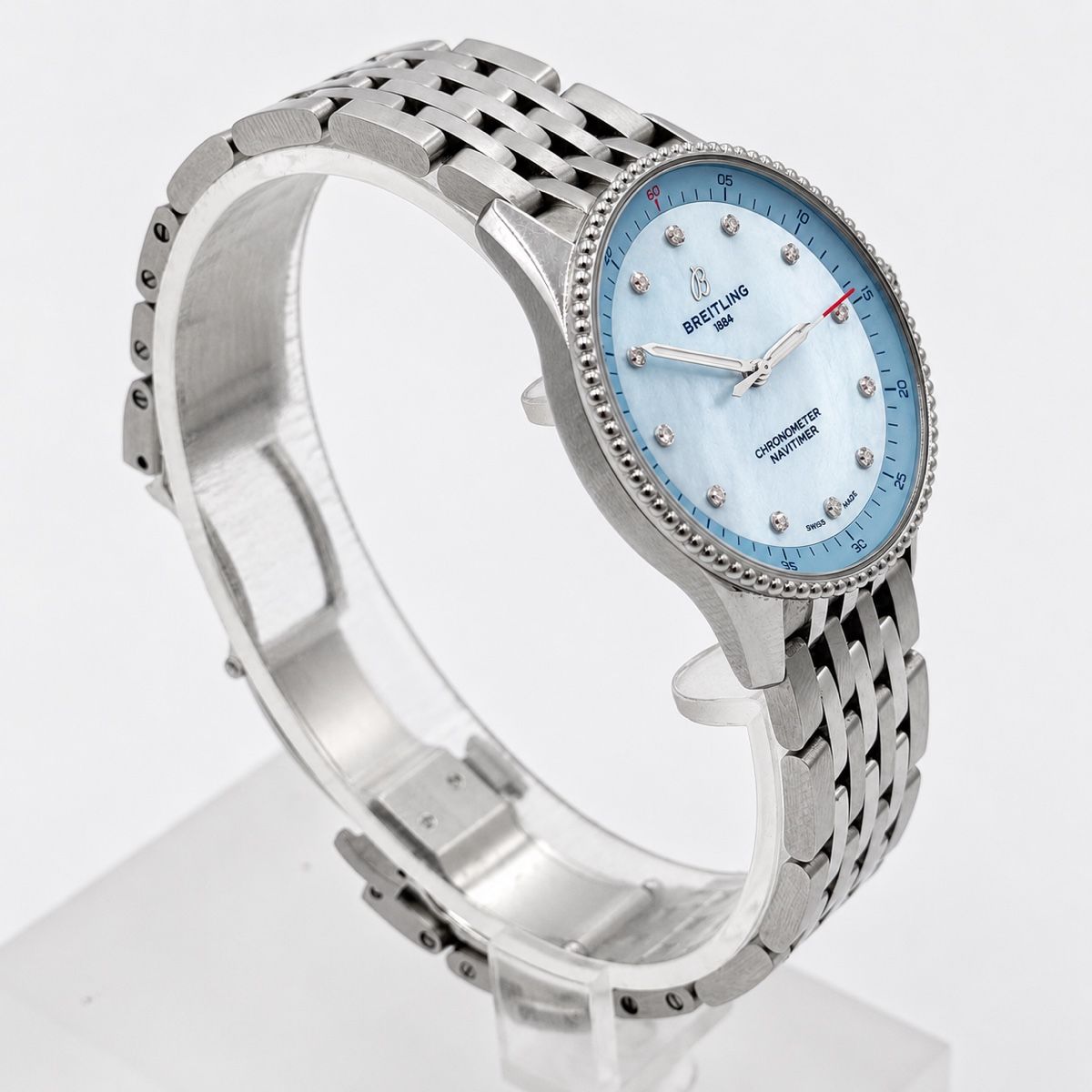 Breitling Orologi: Breitling Navitimer 32mm Stahl - Full Set 2023 + Quitting  – Usato da Wil SG venduto da rappwatches 3