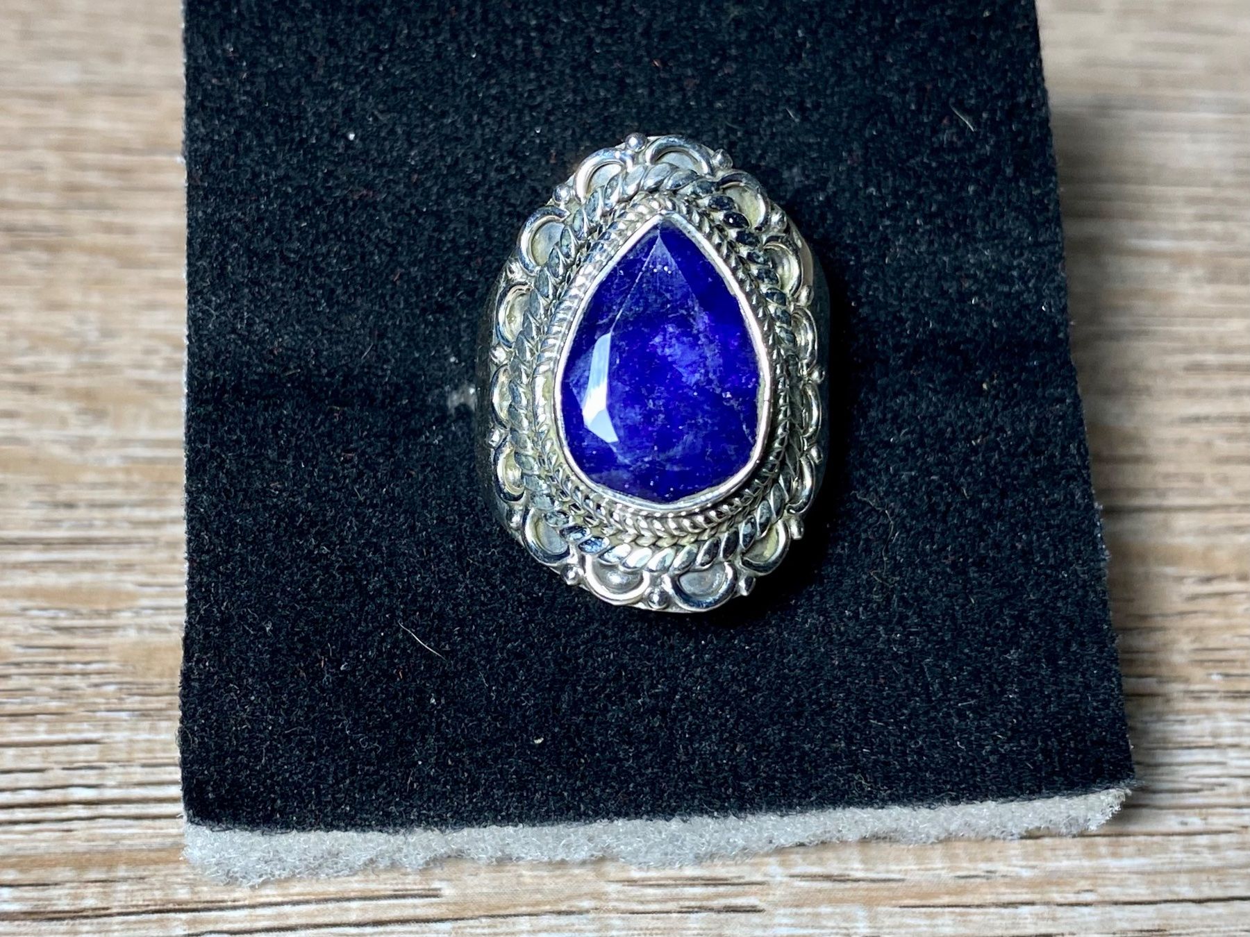 Anelli: Orientalischer Silber 925 Ring mit natürlichem Blauer Saphir – Nuovo e nell'imballaggio originale da Laax venduto da Kiki_Kingdom3