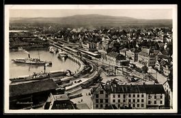Romanshorn, Hotel Schiff, Bahnhof und Ha