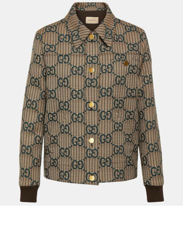 Gucci Jacket GG Monogram Beige Size it 38 New