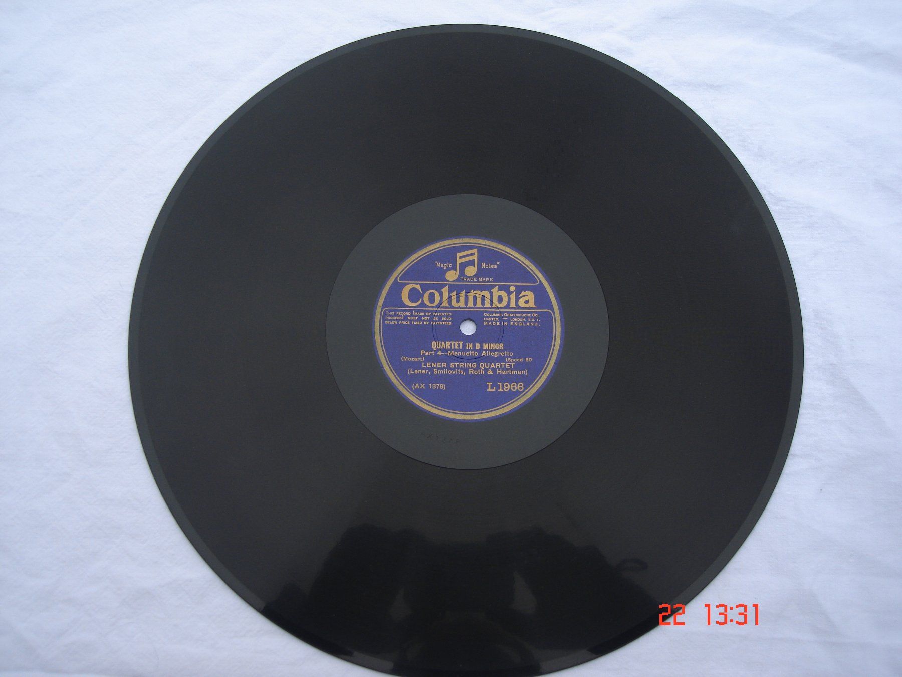 Dischi in vinile: Schellackplatten Mozart Streichquartett d-Moll Nr.15 Op.421 – Usato da Aeschi SO venduto da abi1951 4